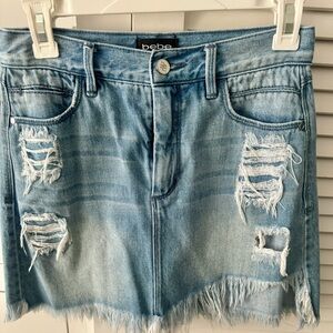 Bebe Denim Miniskirt